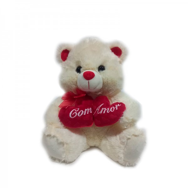 Urso creme com amor