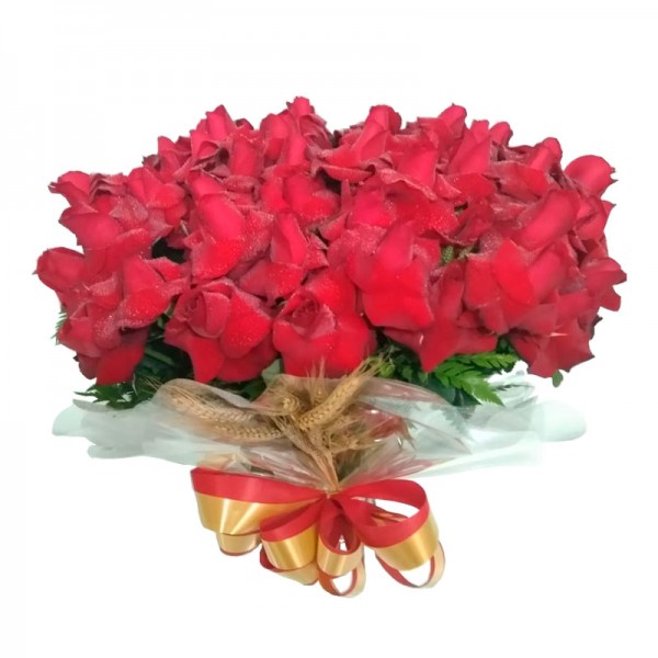 Buquê Super Luxo com 50 Rosas